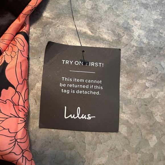 NWT Lulus Tea Gardens Rusty Rose Floral Print Satin Maxi Dress XS Coral Pink - Picture 4 of 16